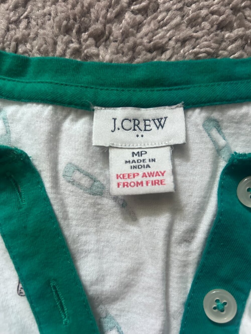 J Crew Factory Cotton Henley PJ Set - Picture 7 of 9